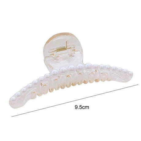 Simulated Pearl Hair Claws for Women Korean Acrylic Hair Clips Girls Large Size Barrette Shark Clip Fashion Hair Accessories