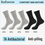 MiiOW Big Size Sock Men Pure Cotton Sock Anti Odor Fat Feet Elastic Widened Loose Sock Compression Sock Elderly Non-Binding Sock
