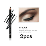 2pcs MENOW 3 Colors Long Lasting Waterproof Eyebrow Pencils Double Use Wooden Pole Eyeliner Permanent Makeup Tattoo Accessories