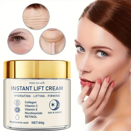 60g Instant Lift Face Cream Firming Skin Tightening Anti Wrinkle Collagen Hyaluronic Acid Hydrating Nourishing Facial Moisturize