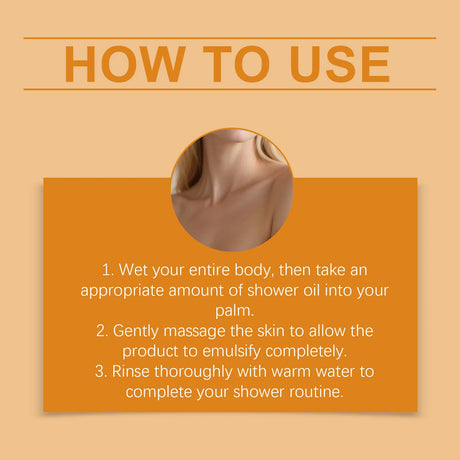 Brightening Shower Oil Moisturize Remove Dirt Smooth Soften Skin Maintain Elasticity Efficient Clean Lasting Fragrance Bath Oils