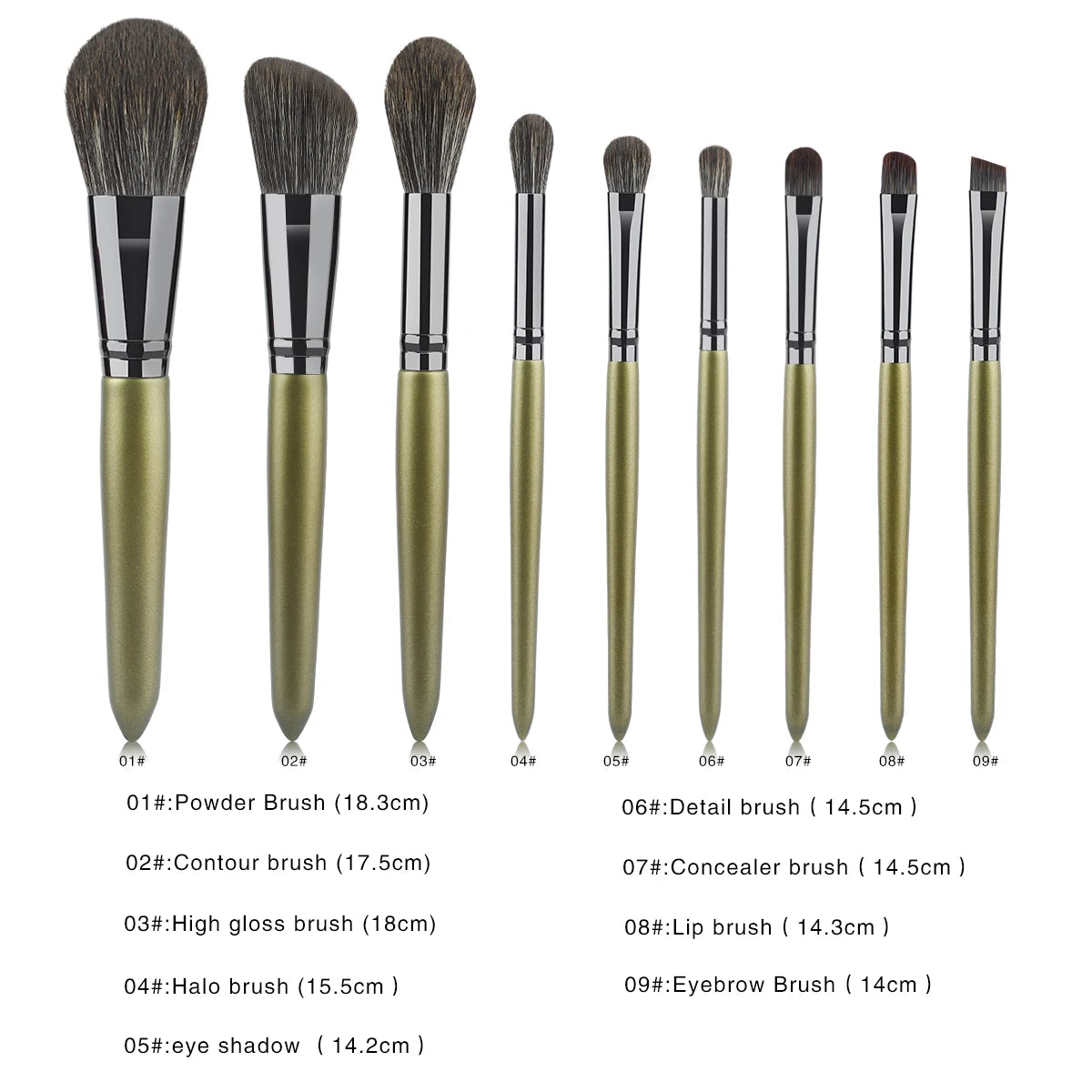RANCAI 9PCS Makeup Brushes Set Eye Shadow Foundation Powder Contour Makeup Brush Cosmetic Beauty Tool Kit Free Shipping