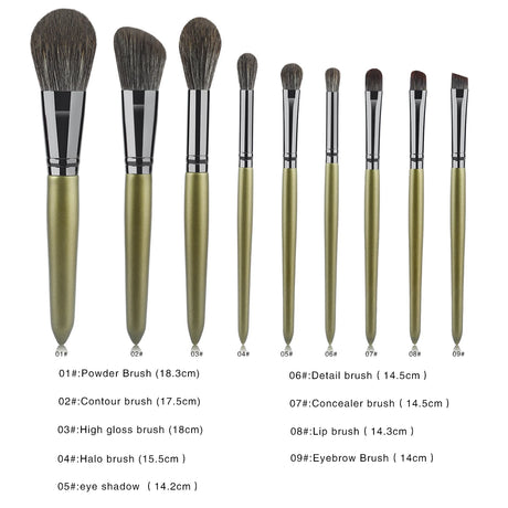 RANCAI 9PCS Makeup Brushes Set Eye Shadow Foundation Powder Contour Makeup Brush Cosmetic Beauty Tool Kit Free Shipping
