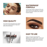 Lakerain Waterproof Eyebrow Gel Long Lasting Highly Pigmented Liquid Eyebrow Makeup Sweatproof Natural Black Brown