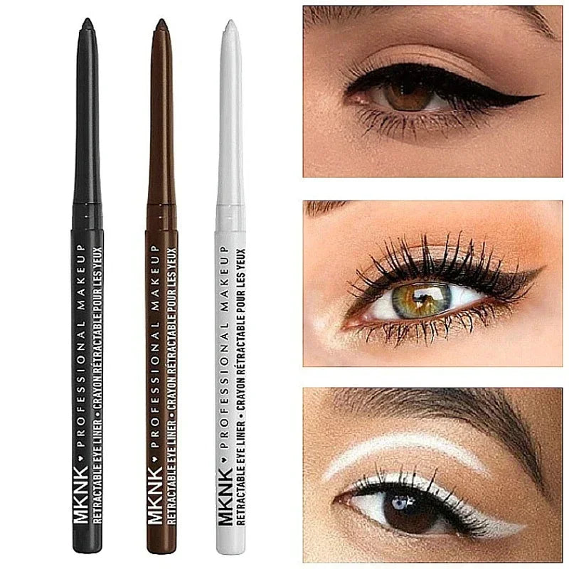 1Pc Waterproof Black Eyeliner Pencils Smudge-Proof Long-Lasting Eye Makeup Perfect For Fashion Look
