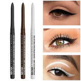 1Pc Waterproof Black Eyeliner Pencils Smudge-Proof Long-Lasting Eye Makeup Perfect For Fashion Look