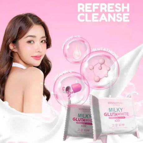 1-10PCS Korean MILKY GLUTAWHITE Premium Soap 70g Deep Cleansing Nourishing Rich Foam Soap Efficient Body Face Cleansing Care