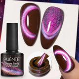 PUENTE 7.5ML Nude Shade Moonlight Cat Magnetic Gel Nail Polish Ultra-Bright Cat Eye Soak Off UV Semi-Permanent Varnish Manicure