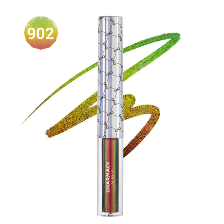 CHARMACY Duochrome Glitter Liquid Eyeliner Long Lasting Waterproof Smudgeproof Ultra Fine Tip Eye Liner Women Makeup Cosmetics