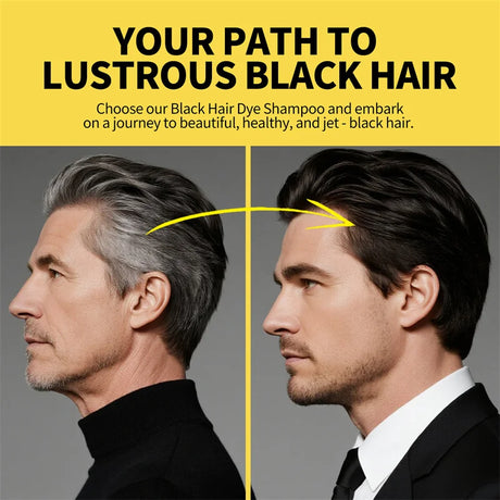 3 In 1 Herbal Healthy Hair Dyeing 500ml Black Hair Dye Shampoo For Men Women Plant Instant Color Shampoo Ginger Black Hair Dye