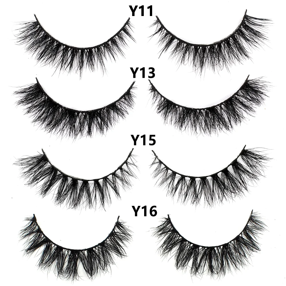 Half Lashes Mink Eyelashes Fluffy Soft False Eyelashes Wispy Cross Mink Eye Lashes Natural Short Mink Eyelash Extension Makeup
