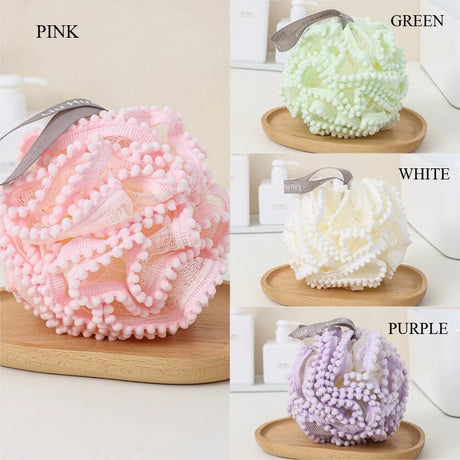 Soft Bathing Flower Foaming Sponge Bubble Wisp for Body Exfoliating Shower Flower Mesh Ball Body Wash Skin Cleaner Bath Supplies