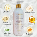 24K Gold Glutathione Whitening Body Lotion Moisturizing Brightening and Firming Body Cream