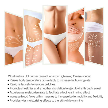 Hot Body Slimming Cream Anti Cellulite Fat Burner Tightens Belly Anti Sagging Sweating Enhancer Abdominal Muscle Shaping Cream