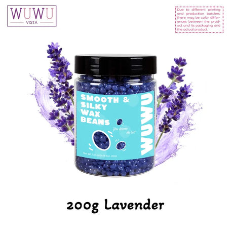 WUWUVISTA Wax Beads 200g(7.05oz) Bottle Hair Removal Hard Wax Beans Hot Waxing Beeswax for Wax Heater Painless for All Hair&Skin