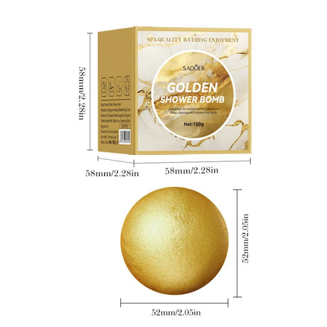 Gold Bath Salt Ball 100g (Sinking Ball) Deep Cleansing Body Bath Salt Ball for Relaxation And Skin Care