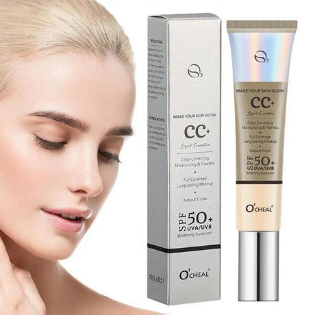 CC Cream Concealer Color Correcting Cream SPF 50 Sunscreen Full Coverage Foundation Lightweight Foundation Moisturizing
