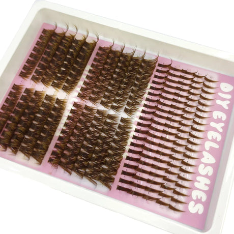 AMSDCN  40P-120Pnaturally 240 clusters  Spikes Brown eyelash clustersfaux cils eyelash extensions Wispy Lashes