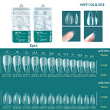 Nailpop 120pcs/box Gel X Nail Tips Medium Short Shape Almond/Square/Soft Gel Nail Tips False Nails Soak Off Easy Nail Extensions