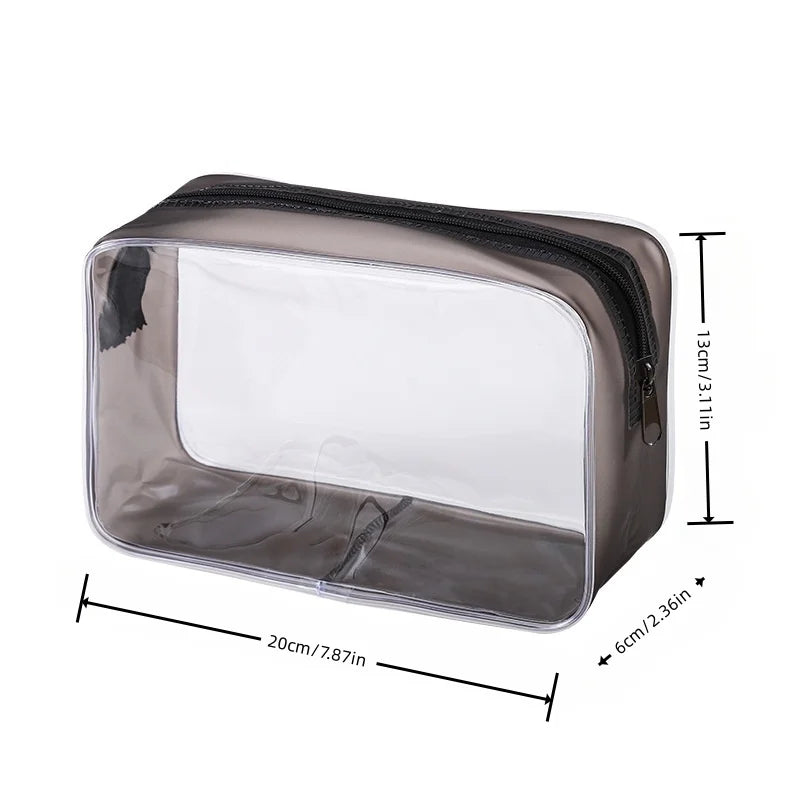Clear Cosmetic Bag, Transparent Makeup Organizer Pouch for Toiletries, Portable Travel & Gift Storage ﻿