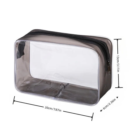Clear Cosmetic Bag, Transparent Makeup Organizer Pouch for Toiletries, Portable Travel & Gift Storage ﻿