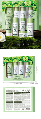 5pcs/set BIOAQUA Centella Asiatica Skin Care Sets Moisturizing Facial Cleanser Face Cream Serum Anti-Aging Facial Skin Care Kit
