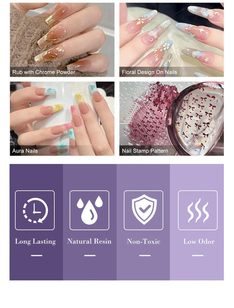 LIMEGIRL 9 Color Gradient Painting Gel Nail Art Design DIY Solid Gel Nail Polish Quickly Carved Petal Nail Painting Gel