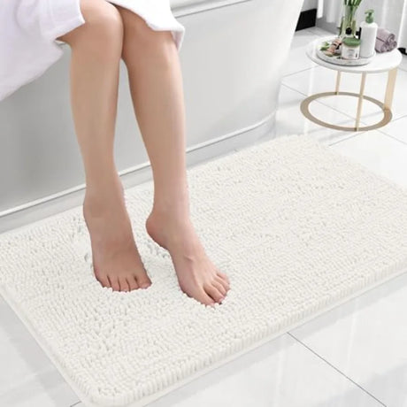 Bathroom Rugs 30x20, Extra Soft Absorbent Chenille Bath Rugs, Rubber Backing Quick Dry, Machine Washable Bath Mats for Bathroom
