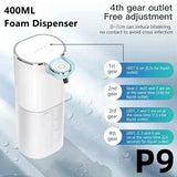 380ML Automatic Foam Soap P11 Dispenser Bathroom Smart Washing Hand Machine With USB Charging White ABS Material