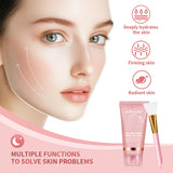 Collagen Overnight Wrapping Peel Off Facial Mask Set Korean Collagen Night Wrapping Mask Deeply Hydrates Night Care Mask Cream