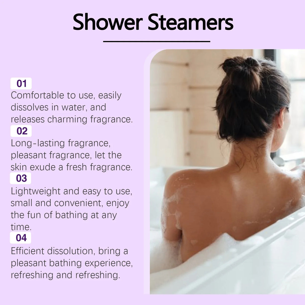 Rose Lavender Aromatherapy Shower Steamers Tablets Home Spa Relax Body Mental Relaxation Bath Products Shower Steamers Tablets