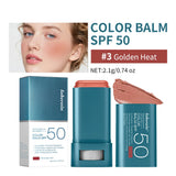 Lip & Cheek Color Balm SPF 50 Mineral Broad Spectrum Sun Protection Water Sweat Resistant Hydrating Long Lasting Buildable Blush