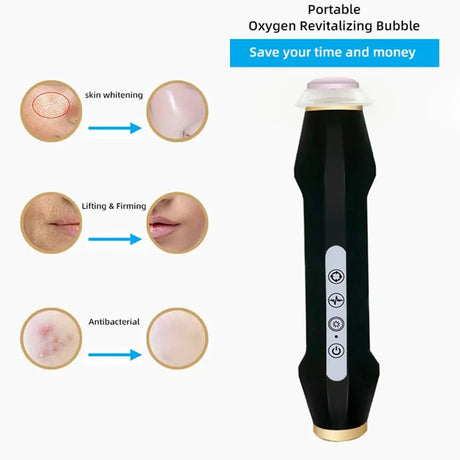 New Design - Portable CO2 Oxygen Bubble Pen Rechargeable Exfoliate Device Handheld Facial Clean Machine SPA Beauty Capsules