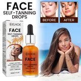 EELHOE Self Tanning Drops Sunless Skin Tanning Oil Liquid Dark Self Tanner Water Serum for Face Body Fake Indoor Tan Lotion 30ml