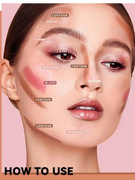 MLSMILE Highlight Contour 3-pack For 3D Makeup Brightening Skin Tone Face Blush Stick 3 Pcs Set 2025 New
