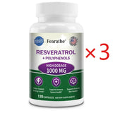 Resveratrol Supplement Capsules, Anti-aging, Antioxidant, Cardiovascular & Joint Support, Skin Health