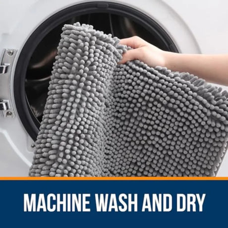 Bathroom Rugs 30x20, Extra Soft Absorbent Chenille Bath Rugs, Rubber Backing Quick Dry, Machine Washable Bath Mats for Bathroom