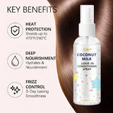 GSWP Coconut Milk Leave-In Conditioner Spray Long-Lasting Fragrance, Oil Control, and Volume, Deep Nourishment. 100/200ml
