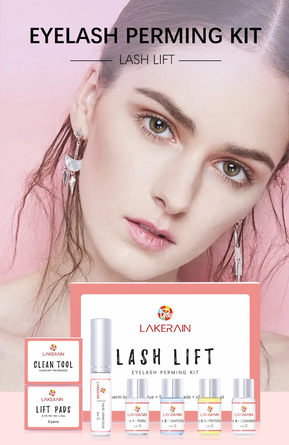 Semi-Permanent Lash Lift Kit Professional Eyelash Lifting Lamination Set Beauty Treatment Salon Home DIY Eyelashes Makeup Tools