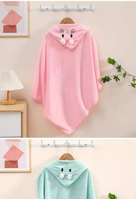 Cute Bath Towel for Baby Soft Absorbent Towel Newborn Swaddle Wrap Baby Blankets for Girls Boys