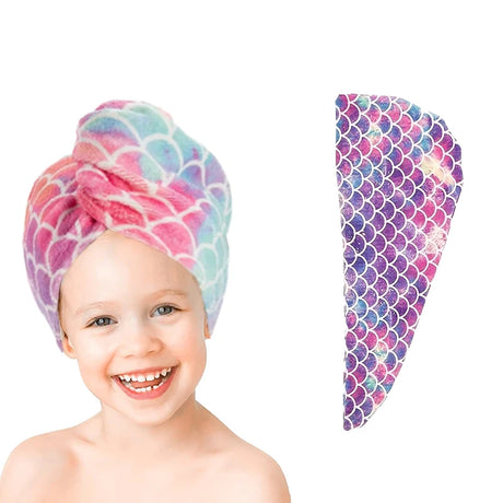 1/3 pcs Water-absorbing quick-dry children's hair drying cap, bathroom, living room essential hair drying supplies