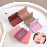 Monochrome Matte Blusher Palette Soft Silky Cheek Natural Facial Blush Rouge Plate Lasting Nude Low Saturation Powder Blush Disk
