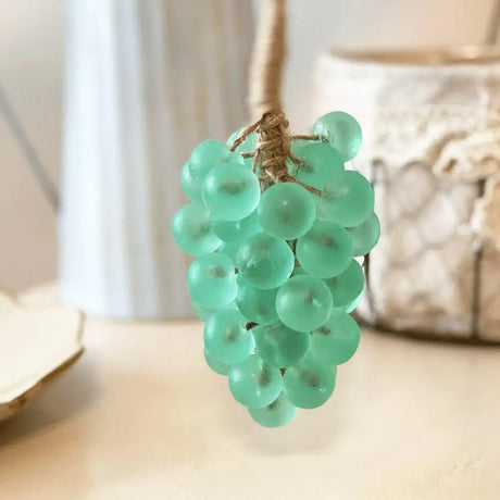 Crystal Clear Transparent Grape Shaped Soap Bar Lovely Fruit Simulation Grape String Soap with Natural Fragrance Home Bathroom