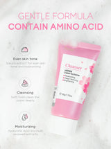Japanese Cherry Blossom or Vitamin C Facial Cleanser Skin Cleansing Moisturizing  Blackhead Remove Skincare Face Wash Foam Face