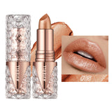 6 Colors 3 in 1 Pearlescent Sparkling Lipstick Matte Glitter Waterproof Long Lasting Pearl Shine Lip Gloss Shimmer Sexy Makeup