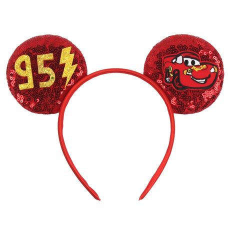 Newest Festival Party Cosplay Mouse Ears Headband 3.3" Ears Glitter Hairband Without Bow For Boys DIY Cartoon Hair Accessories