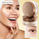 A Box of 60 Caffeine and Niacinamide Revitalizing and Firming Eye Masks, Rich in Ingredients Beneficial for the Body, Can Be Used on the Entire Face, Releasing Eye Strain at Any Time, Providing Hydration and Firming, Alcohol-