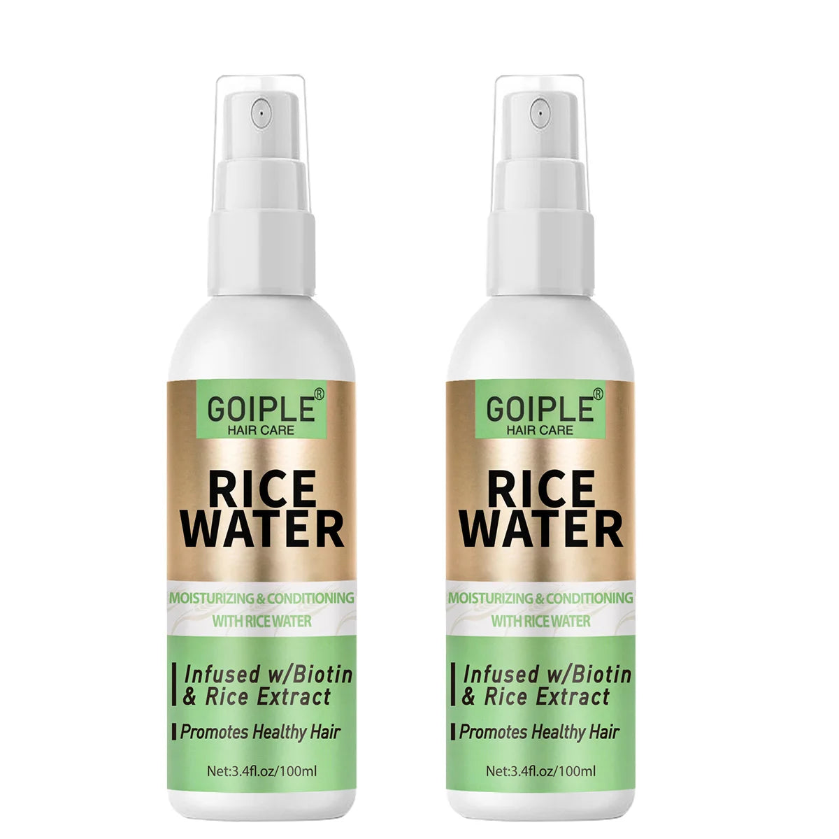 Rice Water Hair Care Spray Moisturizing Nourishing Leave-In Conditioner Women Promotes Strong & Healthy Hair Care Products 2pcs