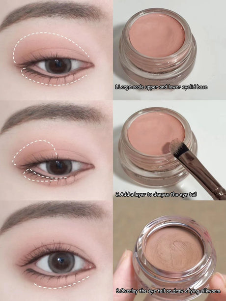 Matte Purple Peach Pink Eyeshadow Cream Blush Face Contour Waterproof Lasting Concealer Nude Brown Eyeshadow Primer Base Makeup