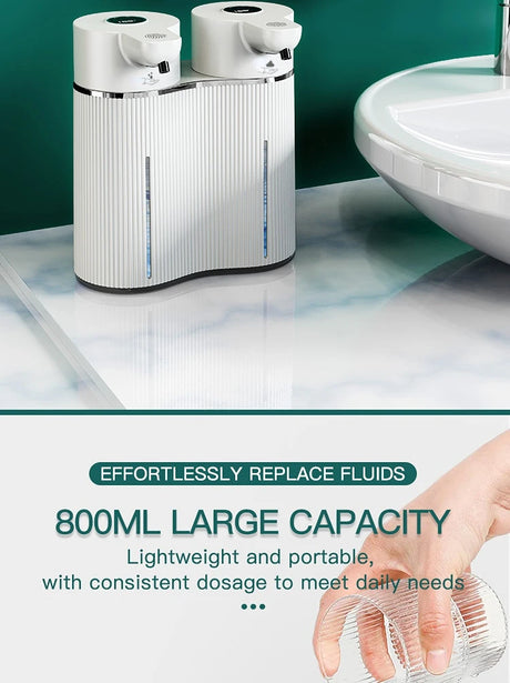 Double-Head Touchless Foam/Gel Infrared Induction Electric Automatic Senor Soap Dispenser Wall-Mounted Hand Washing Pump Machine